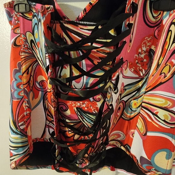 Plus size Corset and thong - Picture 3 of 7